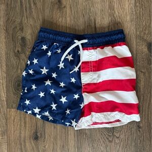 Toddler OshKosh B'gosh American Flag Swim Trunk Shorts 3T